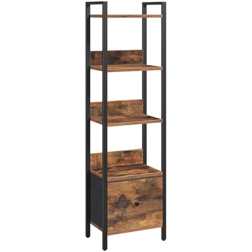 Rustic brown tier bookcase - brown,