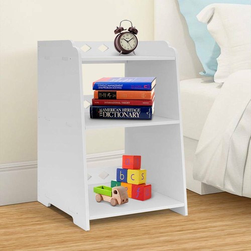 White bedside table cabinet - bedside,